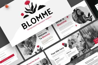 Folk Floral Shapes PowerPoint Template